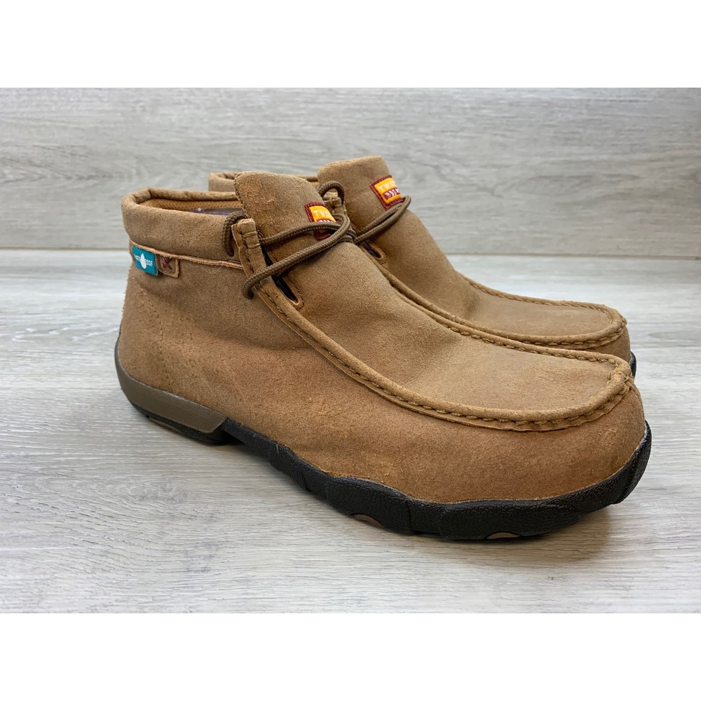 Twisted X Work Chukka Driving Moc Steel Toe Waterproof Brown Leather 8.5 W